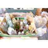 Quantity of vintage chemist bottles and brewery bottles