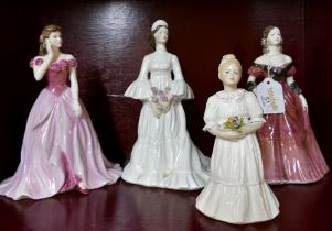 Four Coalport figurines, Sarah, The Bride,