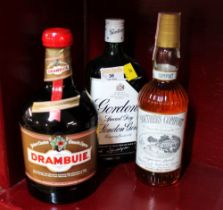 Three bottles of Drambuie,