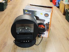Portable Living Flame electric fire in box
