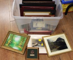Box of pictures and prints,