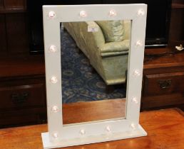 Illuminated dressing table mirror,