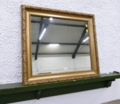 Wall mirror in gold coloured frame,