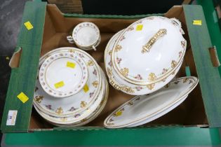 Floral and gilt patterned dinnerware made for Harrods