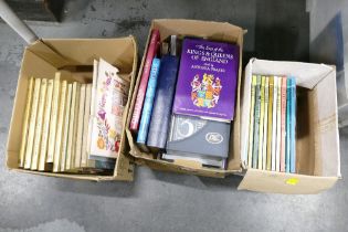 Three boxes of books,