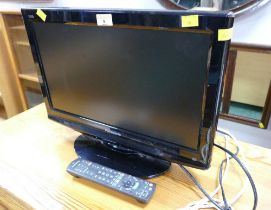 Panasonic 21" TV with cables and remote control