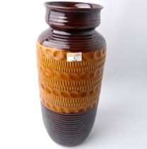 West German Pottery vase, marked to base 7645 Bay,