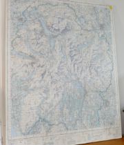 Ordnance Survey 1":1 mile Lake District map on board,