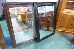 Two wooden framed mirrors,
