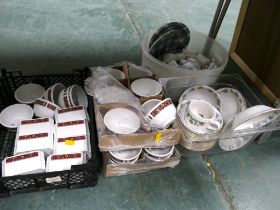 Five boxes of Steelite ramekins, plates,