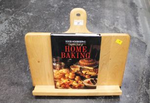 Wooden book stand and home baking book