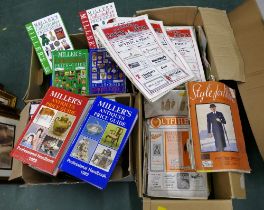Three boxes of Millers Antique Guides, Illustrated London News from the 50's,