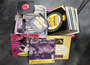 Box of Vinyl LP's and singles and a small quantity of CD's