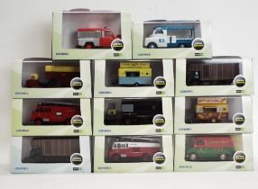 Eleven Oxford commercial diecast vehicles