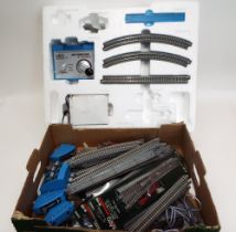 Part boxed set of Kato N gauge unitrack and a box of mixed Kato and other points and track