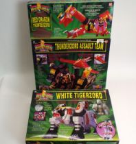 Three boxed Power Rangers action figures by Bandai, Red Dragon Thunderzord ref 2225,