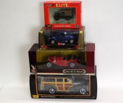 Boxed Burago Volkswagen Beetle, Maisto 1948 Chevrolet,