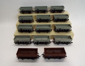 Fourteen Wrenn 00 gauge hopper wagons