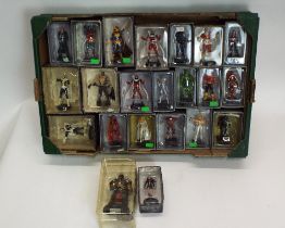 Collection of twenty two metal DC action figures