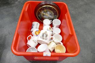 Commemorative mugs and Dry Blackthorn Cider clock