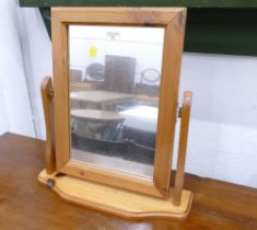 Pine vanity mirror,