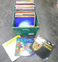 Box of vinyl LP's mostly dance music,