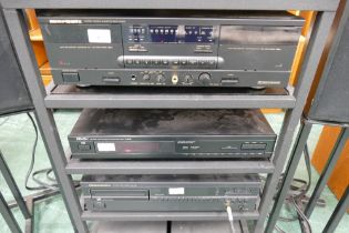 Marantz stereo double cassette deck, Model SD315, Denon stereo tuner,