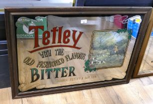 Tetley Bitter advertising mirror,