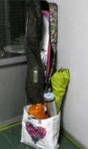 Bag containing two snow boards, one Burton Troop,