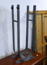Wrought iron hand crafted log holder,