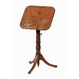 A Regency mahogany height adjustable reading table,