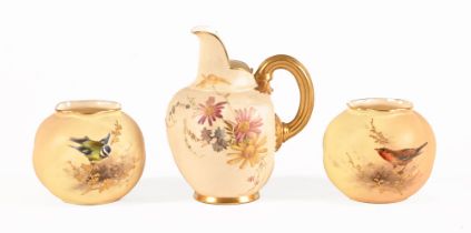 Two Royal Worcester vessels,
