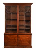 A Georgian mahogany library bookcase,