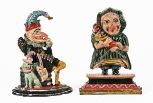 Two cast iron Punch and Judy door stops,