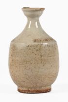 A Studio pottery vase, with crackle glaze. Height 17.5 cm.