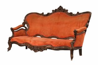 A large Victorian double ended settee,
