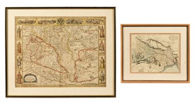 John Speede, a map of Hungary (Hungari) double sided, image size 38.5 x 50.