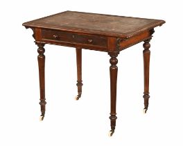 A Victorian mahogany writing table,