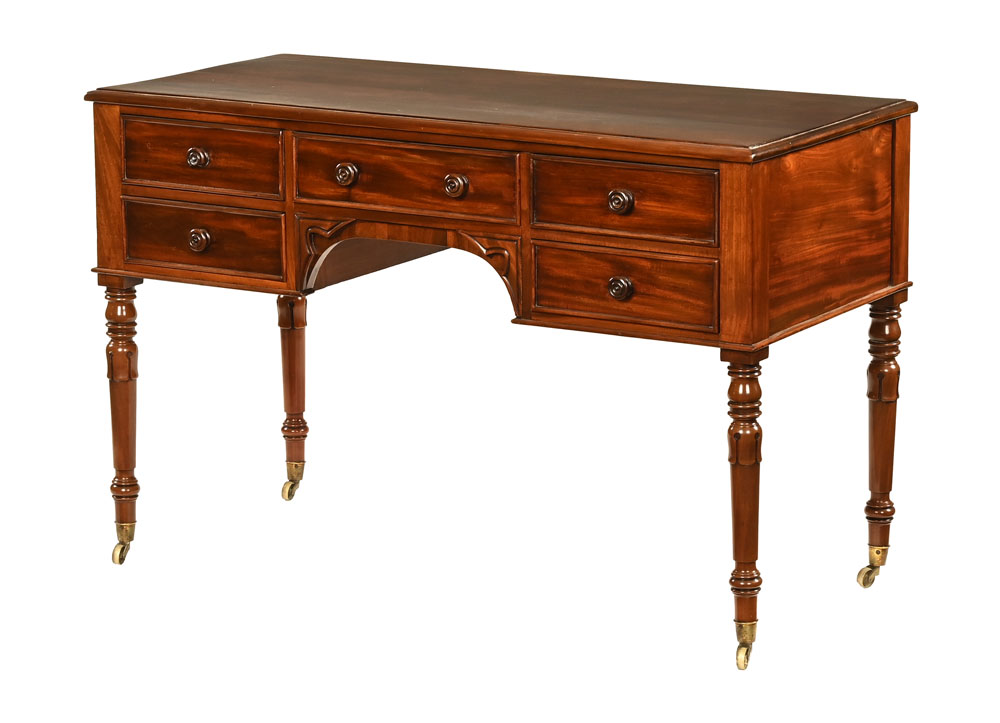 A 19th century mahogany dressing table or desk,