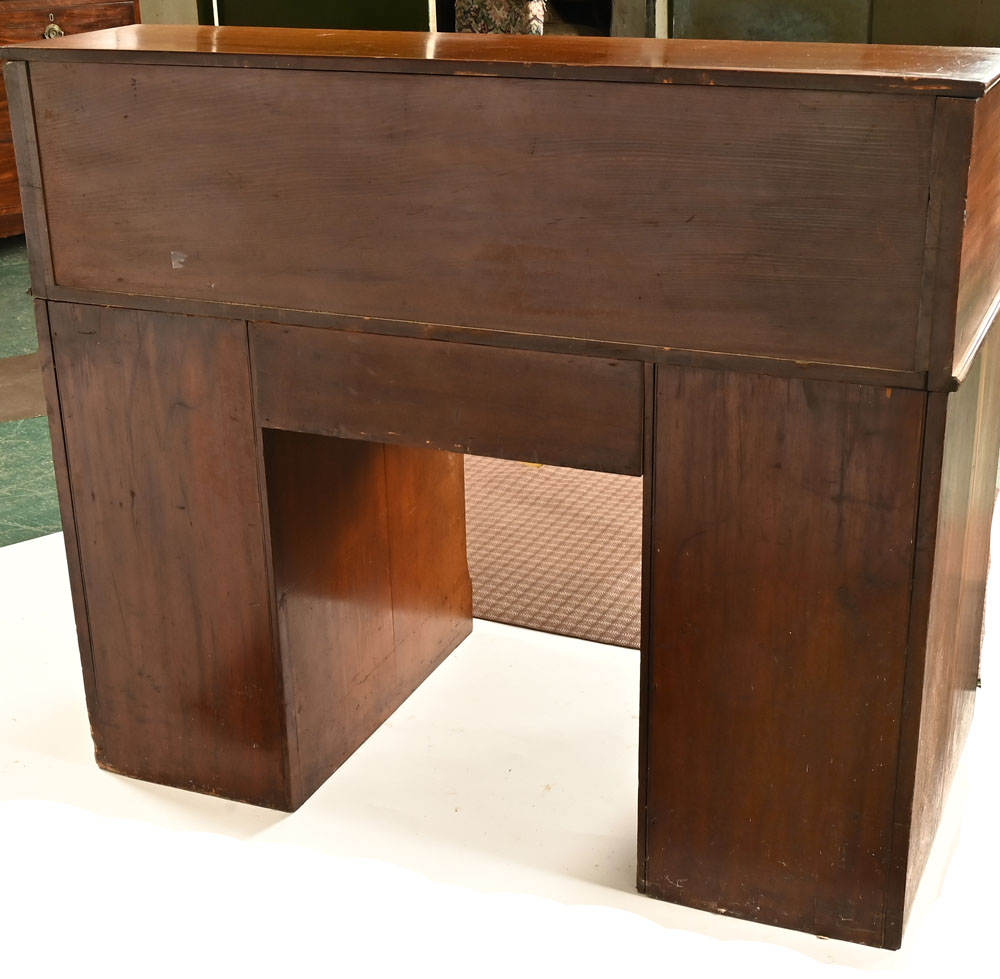 An Edwardian walnut roll top desk, - Image 5 of 5