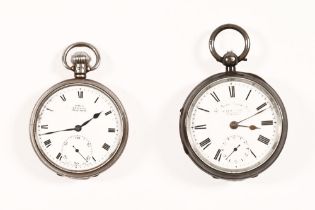 Reid & Bro Chester Street Coventry, silver cased pocket watch, marked internally with Serial No.