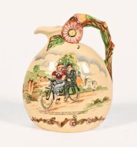 A Crown Devon musical jug, Daisy Bell A Bicycle Made For Two, 20 cm high.