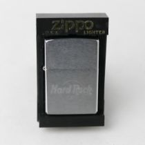 Rare Hard Rock Cafe Zippo lighter in case,