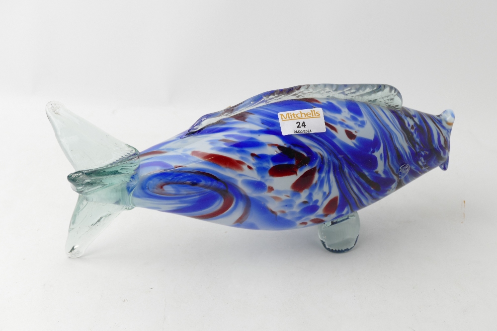 Murano style blown glass fish,