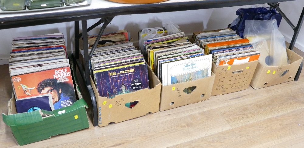 Five boxes of vinyl and Bakelite LPs