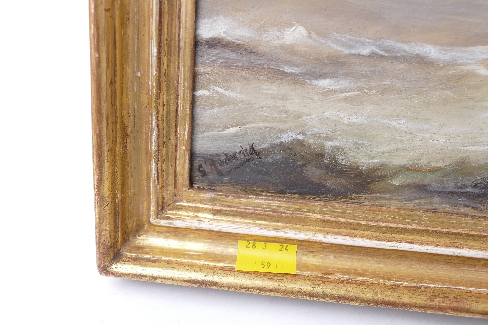 Picture of a galleon in a choppy sea signed Roderick, - Image 2 of 2