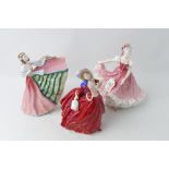 Three Royal Doulton figurines "Olivia",