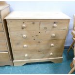 Pine Victorian style 2/3 chest of drawers