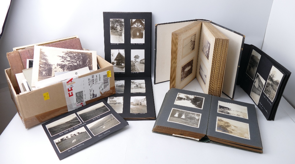 Box of vintage photographs and photograph albums,