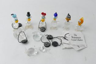 Collection of Westminster Crystal animal ornaments